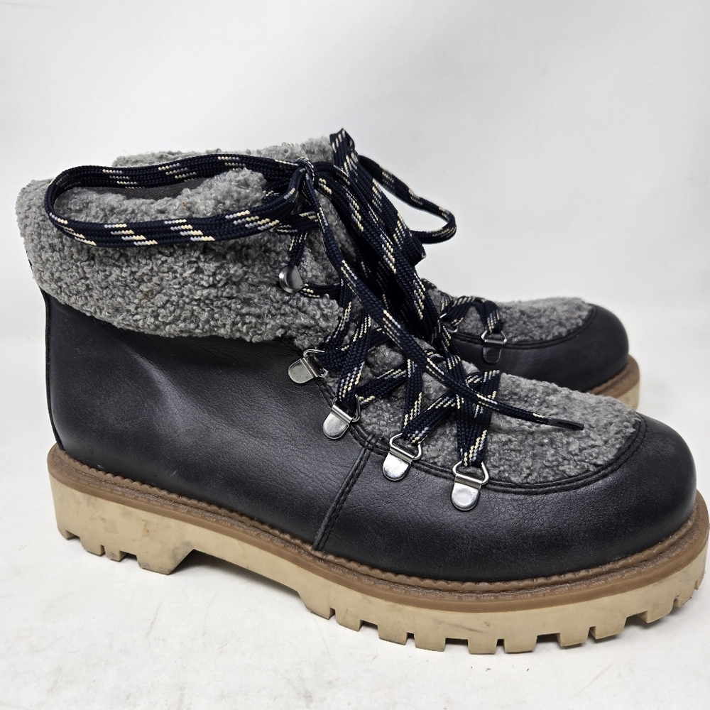CIRCUS by SAM EDELMAN Kilbourne Faux Fur Winter Lug Boots Size 9